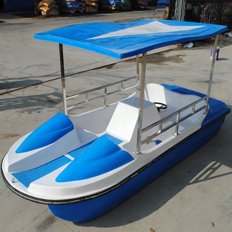 Hot Sale High Quality water play equipment fiberglass 4 person paddle pedal boat for sale