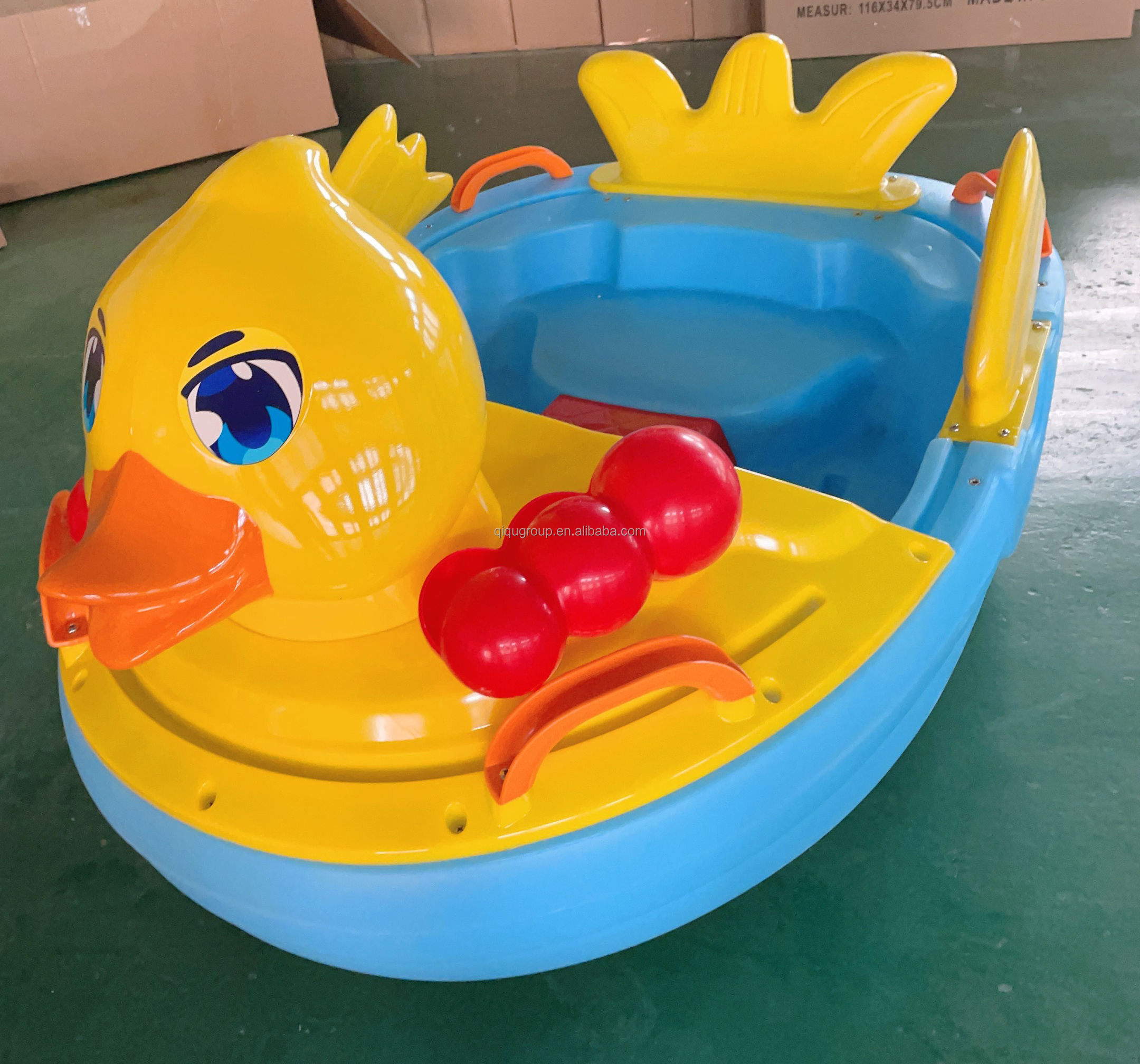 Water park equipment manufacturer supply adults duck pedal boat electric paddle boat