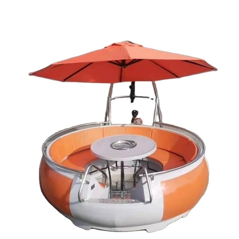 New arrival adult barbecue party customized mini electric BBQ donut boat grill boat