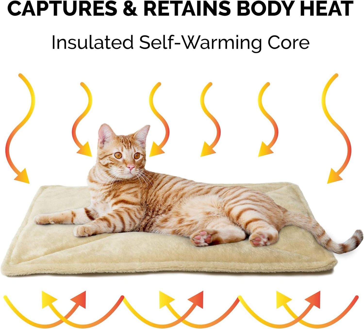 Qiqu Pet Supplies Custom Pet Heating Pad Faux Fur Self-Warming Bed Mat for Dogs Cats Cream Dog Pad for Outdoor Car Seat Suitable