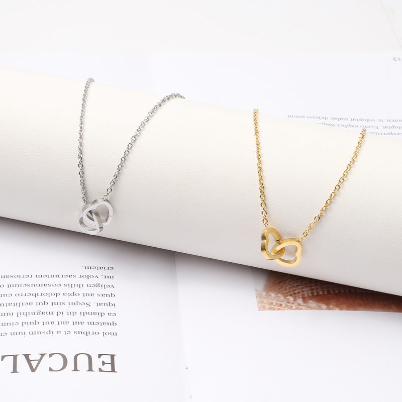 2024 Wholesale Simple Plain Chain Necklaces Heart Shape Men Women Unisex Jewelry for Party Wedding