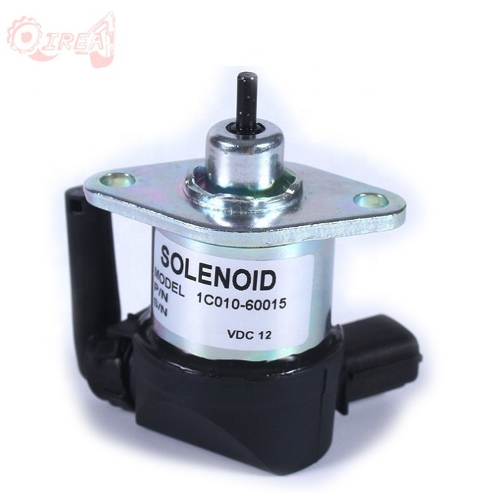 Excavator Electric Parts Flameout Solenoid Valve 1C010-60015 For Kubota M105S M105X V2203 V3300 V3600