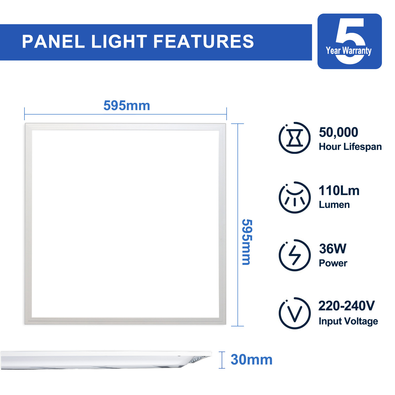 CB CE Certified Office Supermarket Lighting High Brightness 60x60 Low ugr<19 Led Ceiling Panels 2x2 2x4 Backlit Led Panel Light