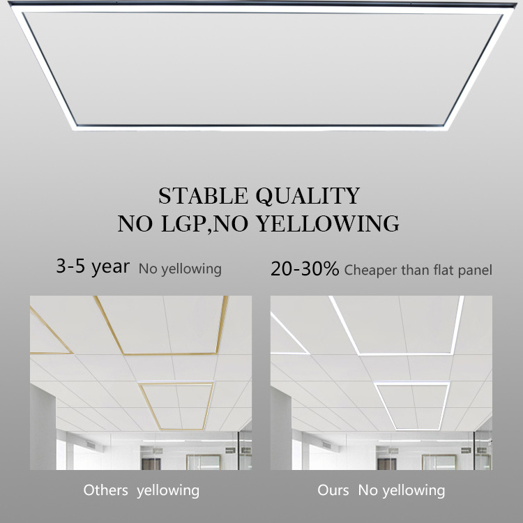 36w 40w 48w Led Ceiling Backlit Frame Light 2x2 600x600 60x60 595x595mm Aluminium Frame Lit Panel Light For Commercial Office