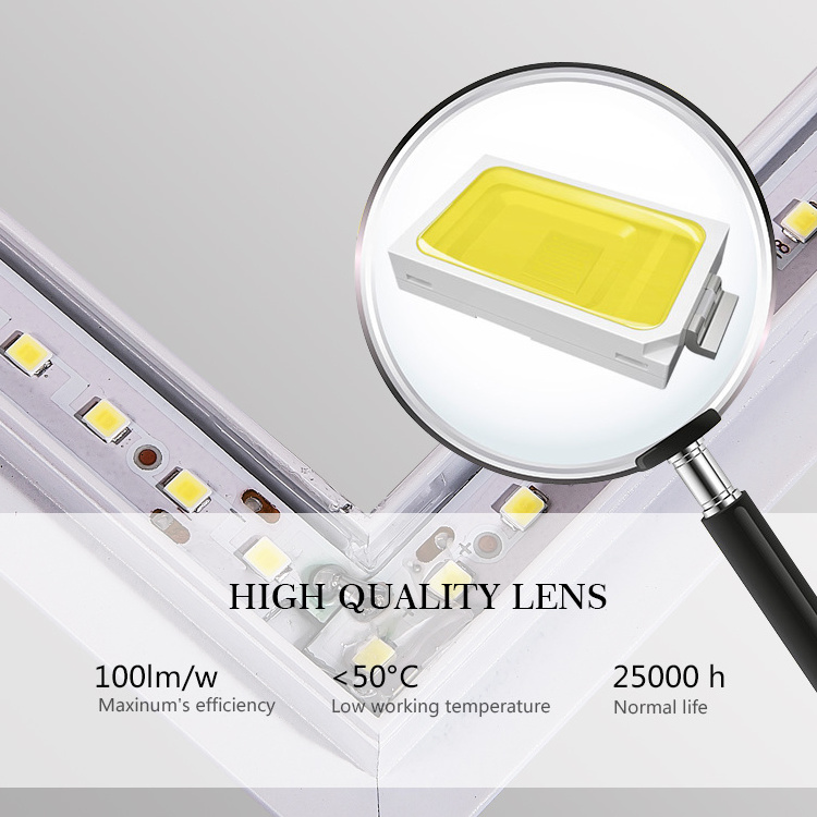 36w 40w 48w Led Ceiling Backlit Frame Light 2x2 600x600 60x60 595x595mm Aluminium Frame Lit Panel Light For Commercial Office