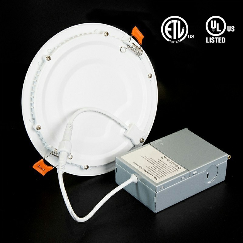 Etl Ultra Slim Potlights 4 6 8 Inch 9W 12W 15W 18W Recessed Dimmable Led Panel Pot Lights With Junction Box Led Down Light