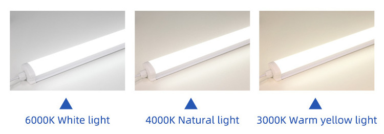 China Zhongshan Top Manufacturer IP65 Double Connected Open Cover AC 175V-260V Led Tri-Proof Linear Batten Light Fixture