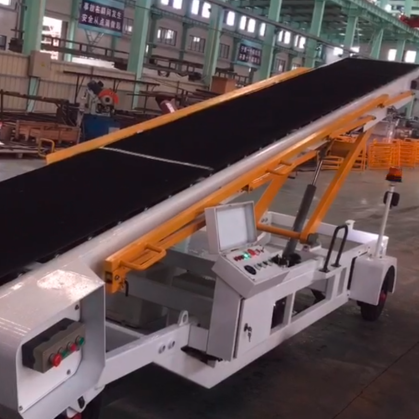 Airport Diesel Conveyor Belt Loader Hand Push Belt Loader