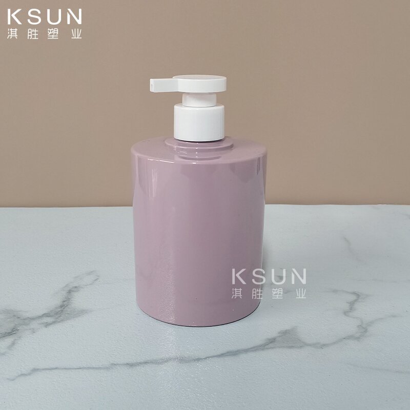 Instock Plastic 500Ml Pink Orange purple Body wash Lotion Pump hair shampoo bottle