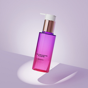 Hot Sale Instock 100ml Luxury Cosmetic Packaging Pink Plastic Lotion Bottle with Lotion Pump