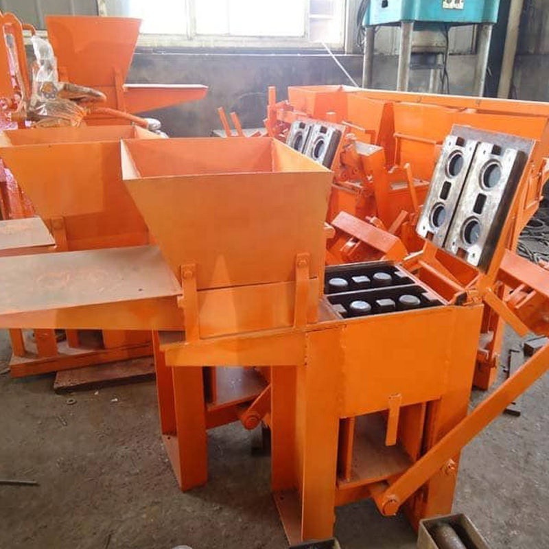 China soil clay brick machine hand press interlocking compressed earth block machines