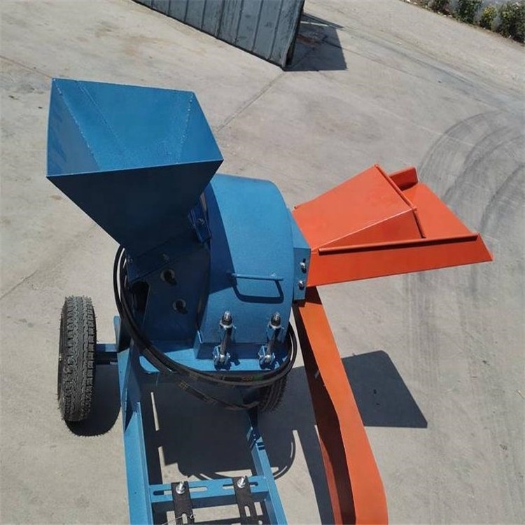 Electric straw chopper mobile grape branch crusher wood chipper sawdust machine powerful mobile coconut husk shredding machine