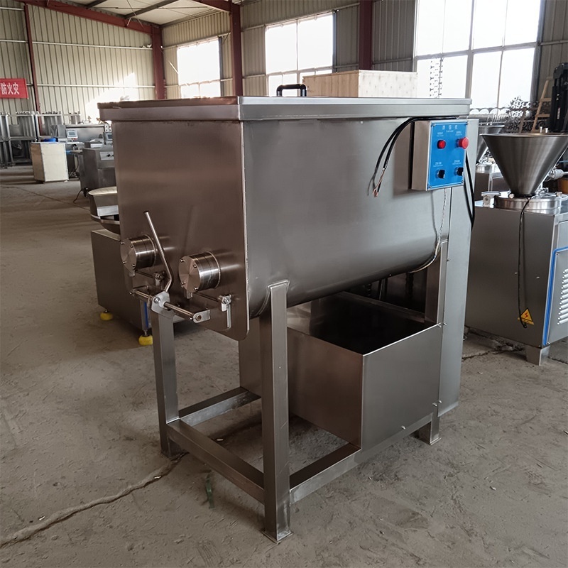 Food Grade Mixer Machine Electric Meat Mixer Vegetable meat Stuffing Mixing Machine 200l double shaft electric sausage mixer