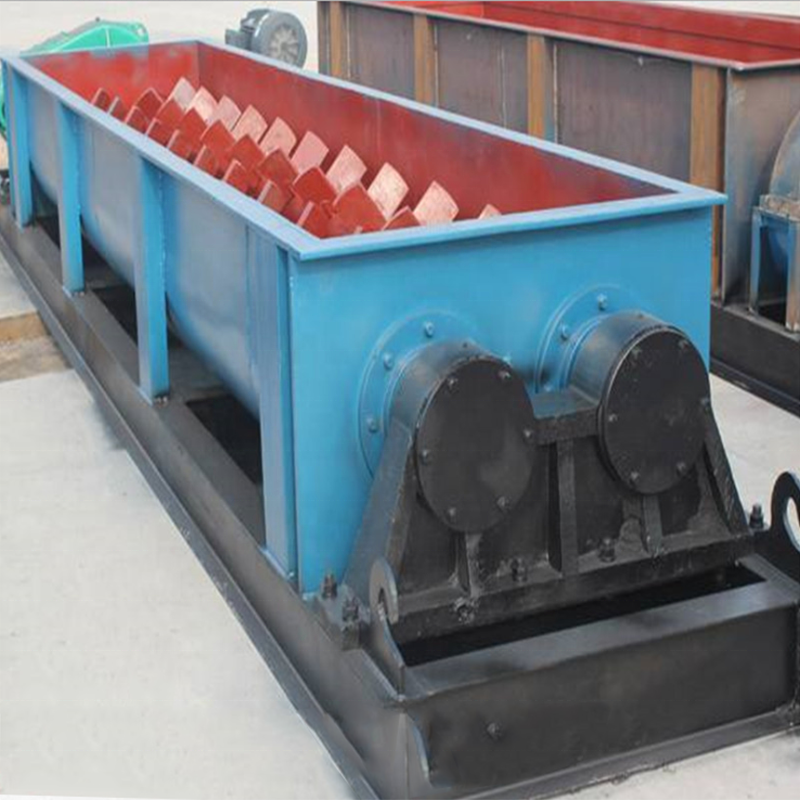 Automatic dust humidification double shaft mixer slime clay paddle mixer large continuous clay sand mixer machine