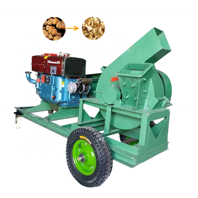 Top quality forestry machinery electric diesel engine 6 inch tree branch chipper mobile wood chipper 20hp for sale