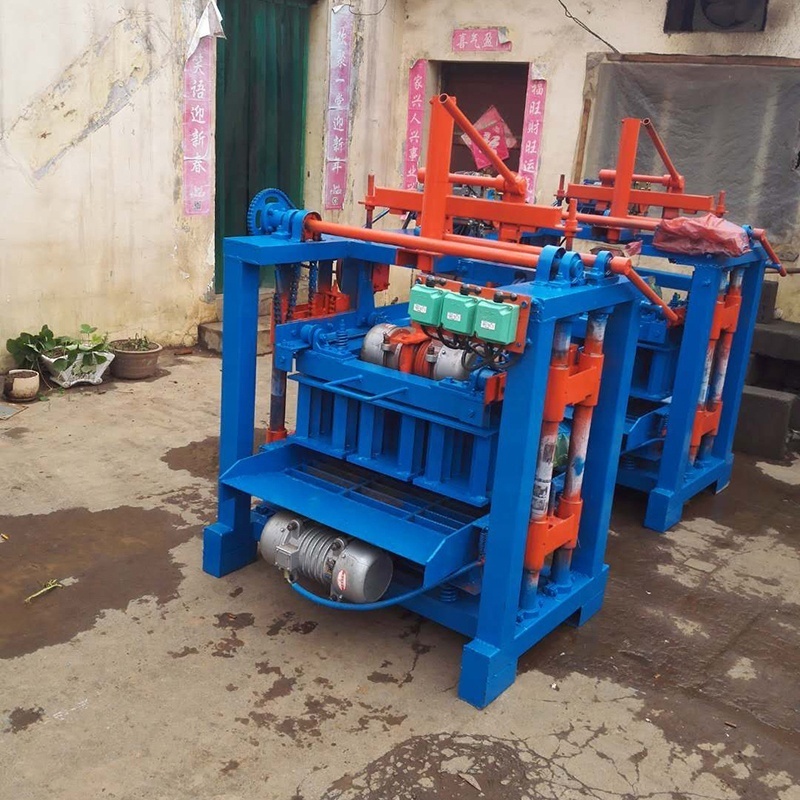 Factory wholesales manual Hollow Brick Block Maker price QMJ4-35A Cement concrete block making bricks machine in zambia