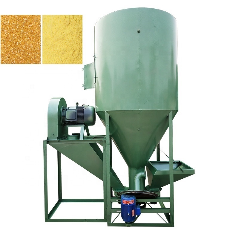 Poultry livestock breeding horse chicken duck goose pig dog sheep cattle feed mixer 500kg vertical poultry feed mixer grinder