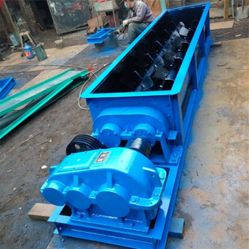 Automatic dust humidification double shaft mixer slime clay paddle mixer large continuous clay sand mixer machine