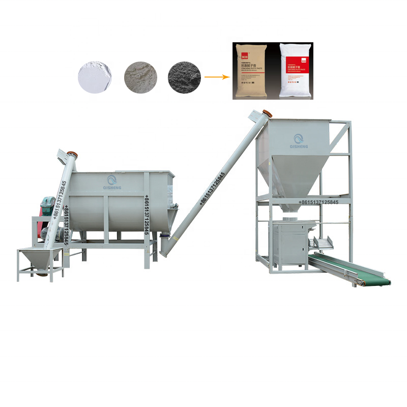 3 ton dry mortar industrial mixer best wall putty manufacturing machine horizontal ribbon epoxy putty mixture machine