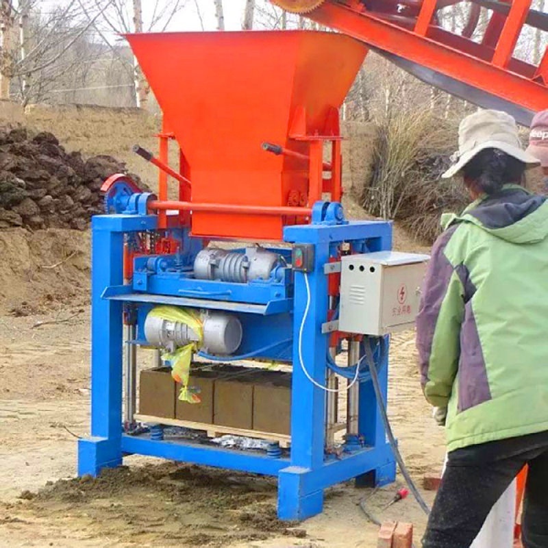 QMJ4-35 fixed block forming machine small manual brick making machine 9 inches hollow block making machine