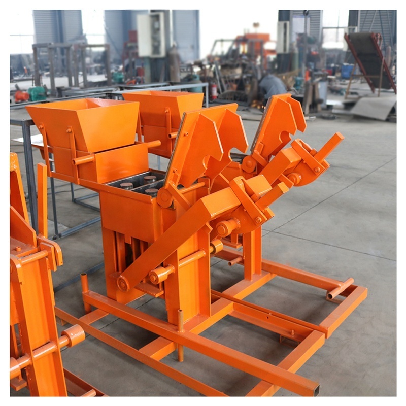 China soil clay brick machine hand press interlocking compressed earth block machines