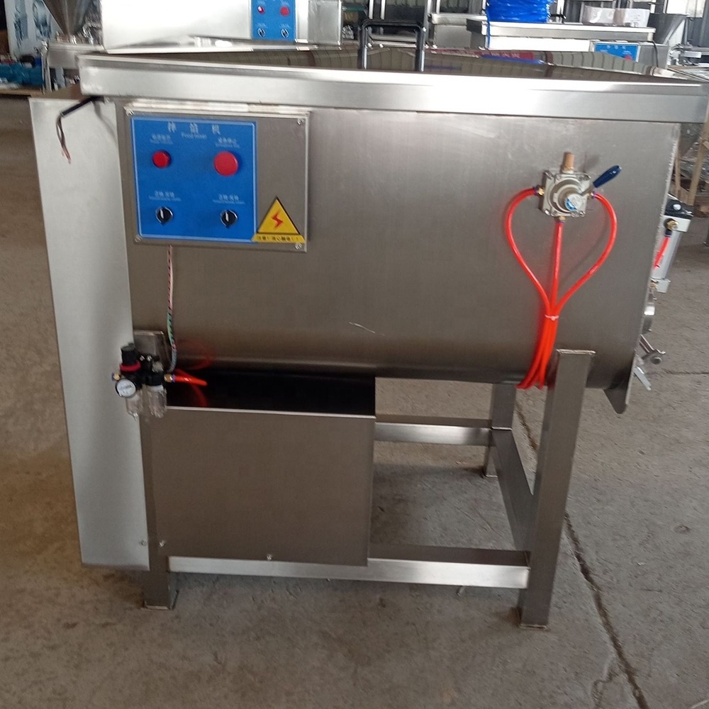 Food Grade Mixer Machine Electric Meat Mixer Vegetable meat Stuffing Mixing Machine 200l double shaft electric sausage mixer