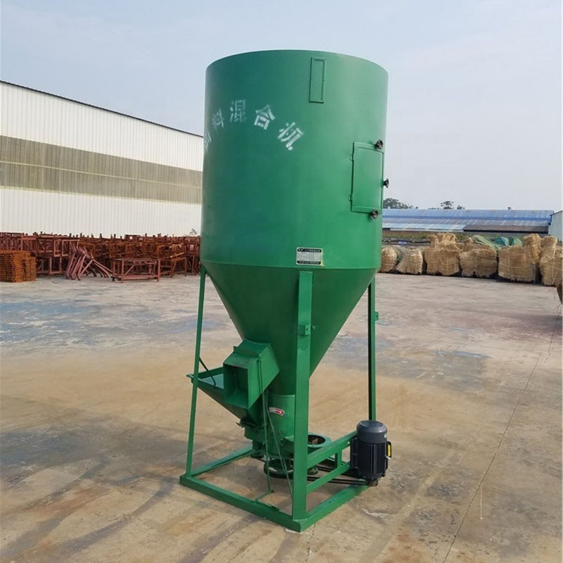 Vertical fodder making machine cattle cow chicken fish feed mixer stainless steel animal feed mixing machine for pig feed