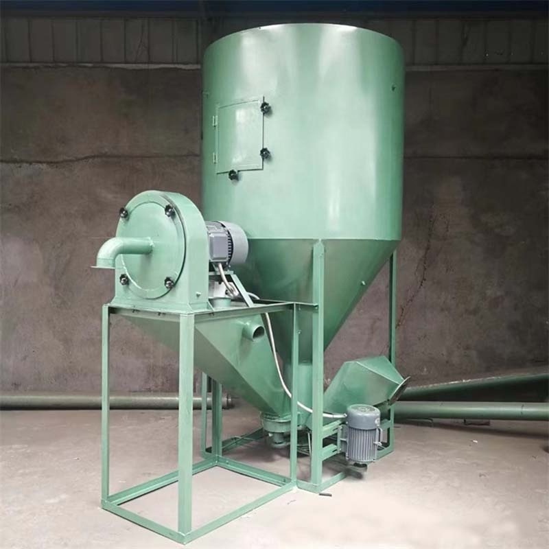 Feed processing equipment dust-free 300kg 500kg 1000kg feed crusher mixer cattle feed grinder mixer pellet maker