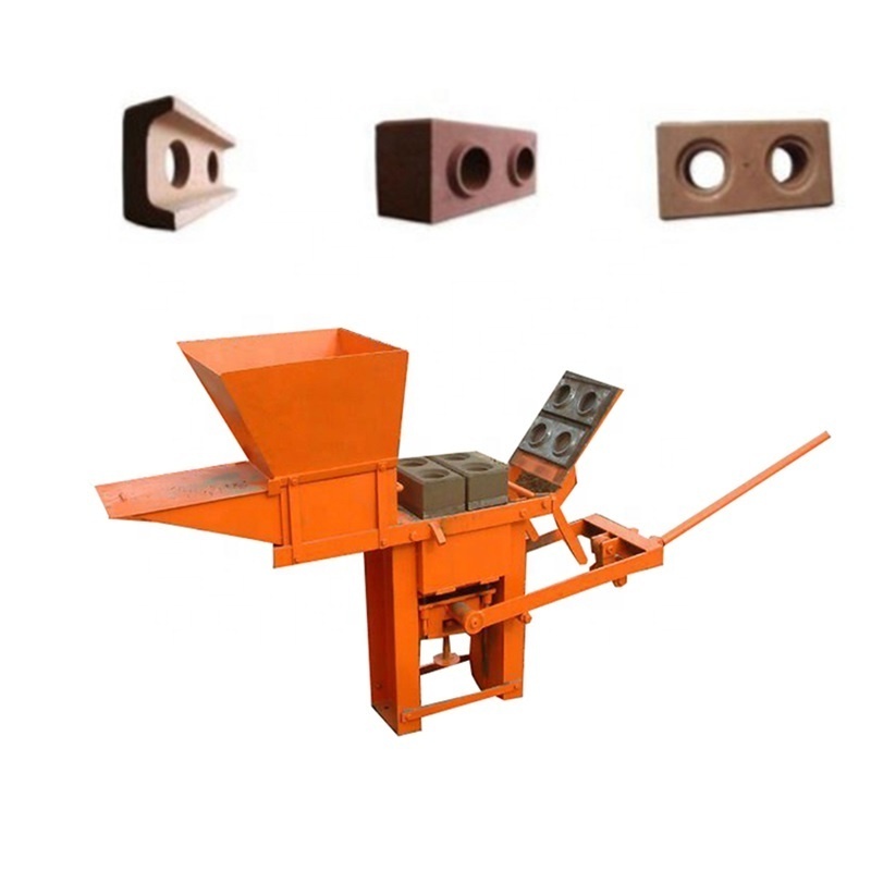 Hot selling QMR2-40 red clay brick making machine interlocking manual hollow brick machine price in Ghana