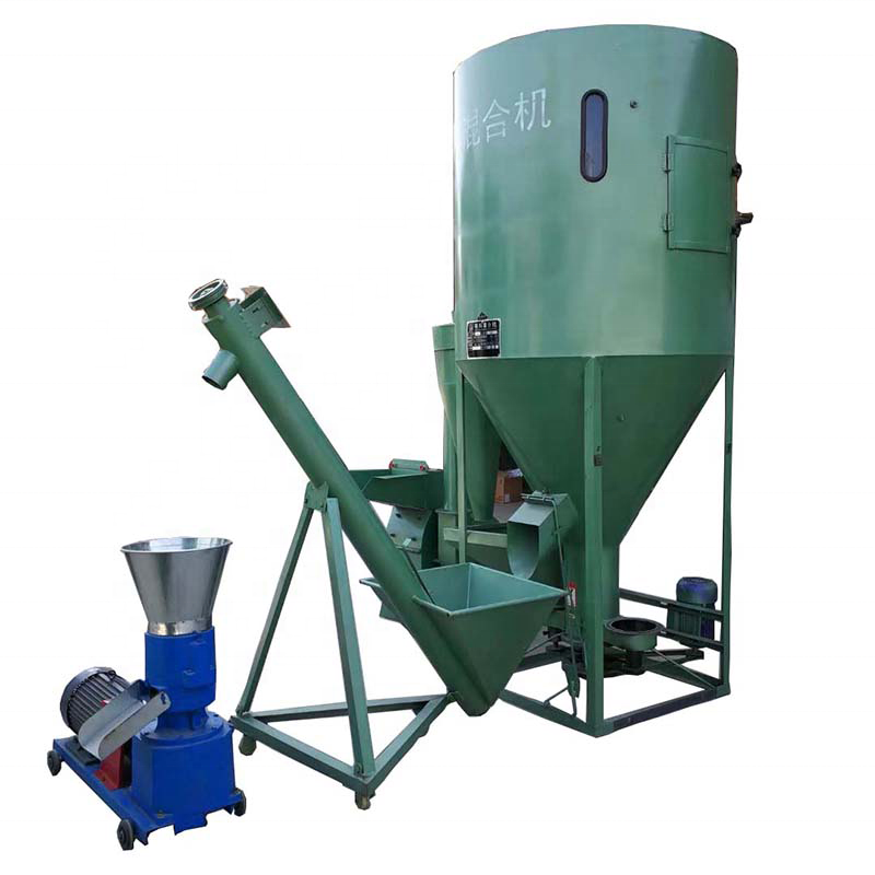 Feed processing equipment dust-free 300kg 500kg 1000kg feed crusher mixer cattle feed grinder mixer pellet maker