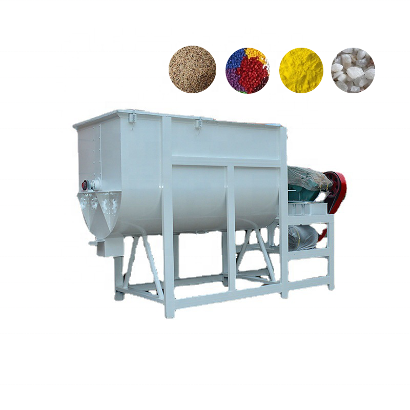 Nutrient soil batch mixer plastic powder mixer horizontal fertilizer compost substrate mixing machine mushroom substrate mixer