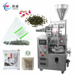 Automatic Inner And Outer PLA Triangle Tea Bag Packing Machine Herb Cotton Pyramid Envelope Pouch Filling Packaging Machine