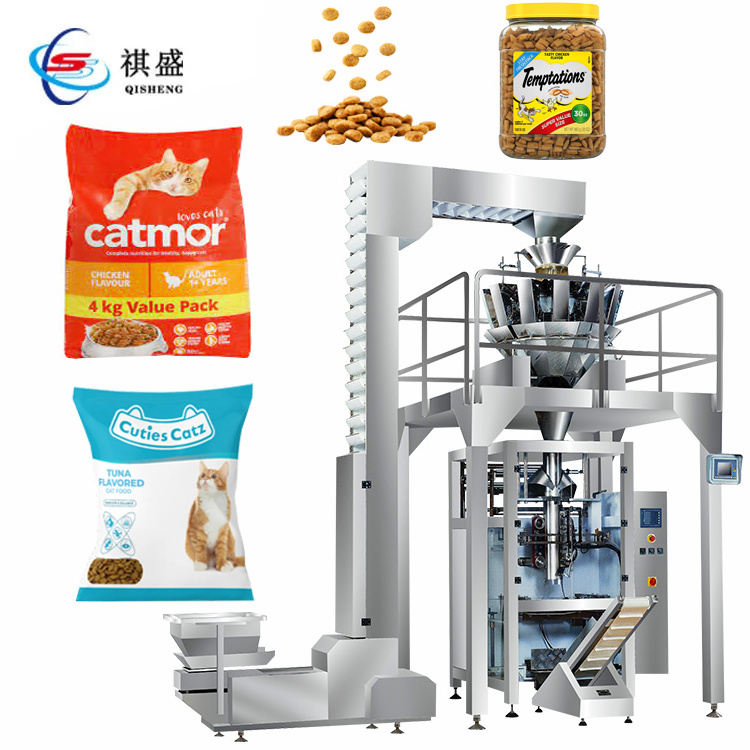 Vertical Pet Food Multihead Weighing Bag Filling And Packaging Machine Automatic Cat Dog Frozen Food Pouch Pack Machine