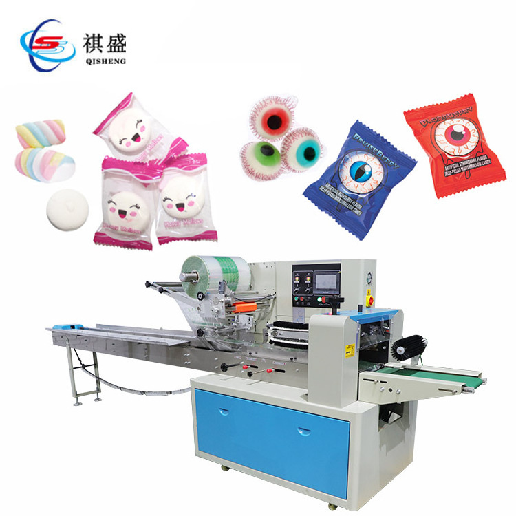 Automatic Marshmallow Weigh Filling Packaging Machine Vertical Eyeball Jelly Eye Gummy Masmelos Candy Seal Pack Machine