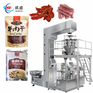 Automatic Beef Jerky Doypack Premade Zipper Bag Packaging Machine Biltong Pack Machine For Stand Up Pouch With Nitrogen Fill