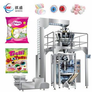 Automatic Marshmallow Weigh Filling Packaging Machine Vertical Eyeball Jelly Eye Gummy Masmelos Candy Seal Pack Machine