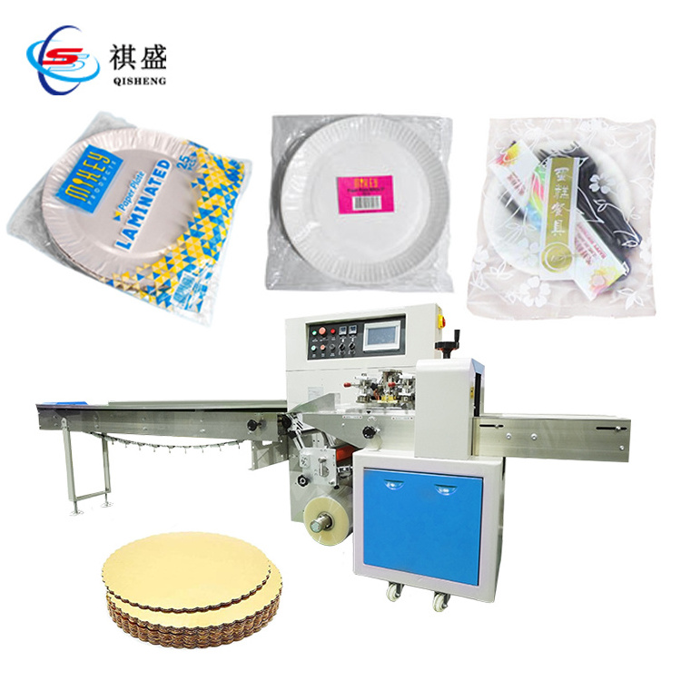 Disposable Spoon Fork Knife Cutlery Set Flow Wrapping Packing Machine For Paper Plastic Wooden Tableware Kit Packaging