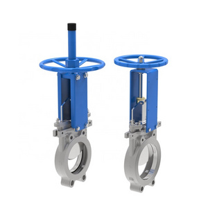 QBseries DN200 DN300 DN400  Manual unidirectional seal stainless steel knife gate valve with handwheel #