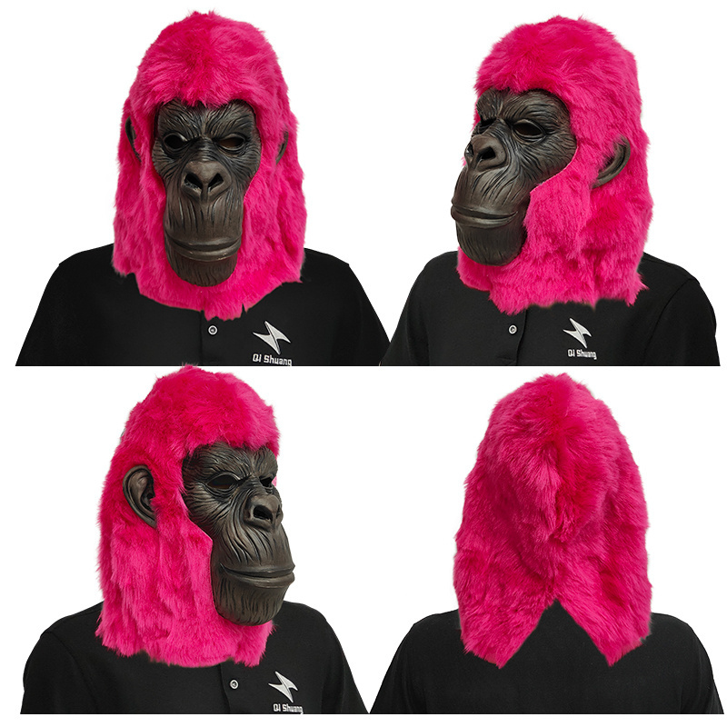 Halloween Party Masks Printed Gorilla Mask Cosplay Costume For Events Realistic Gorilla Carnival Mask