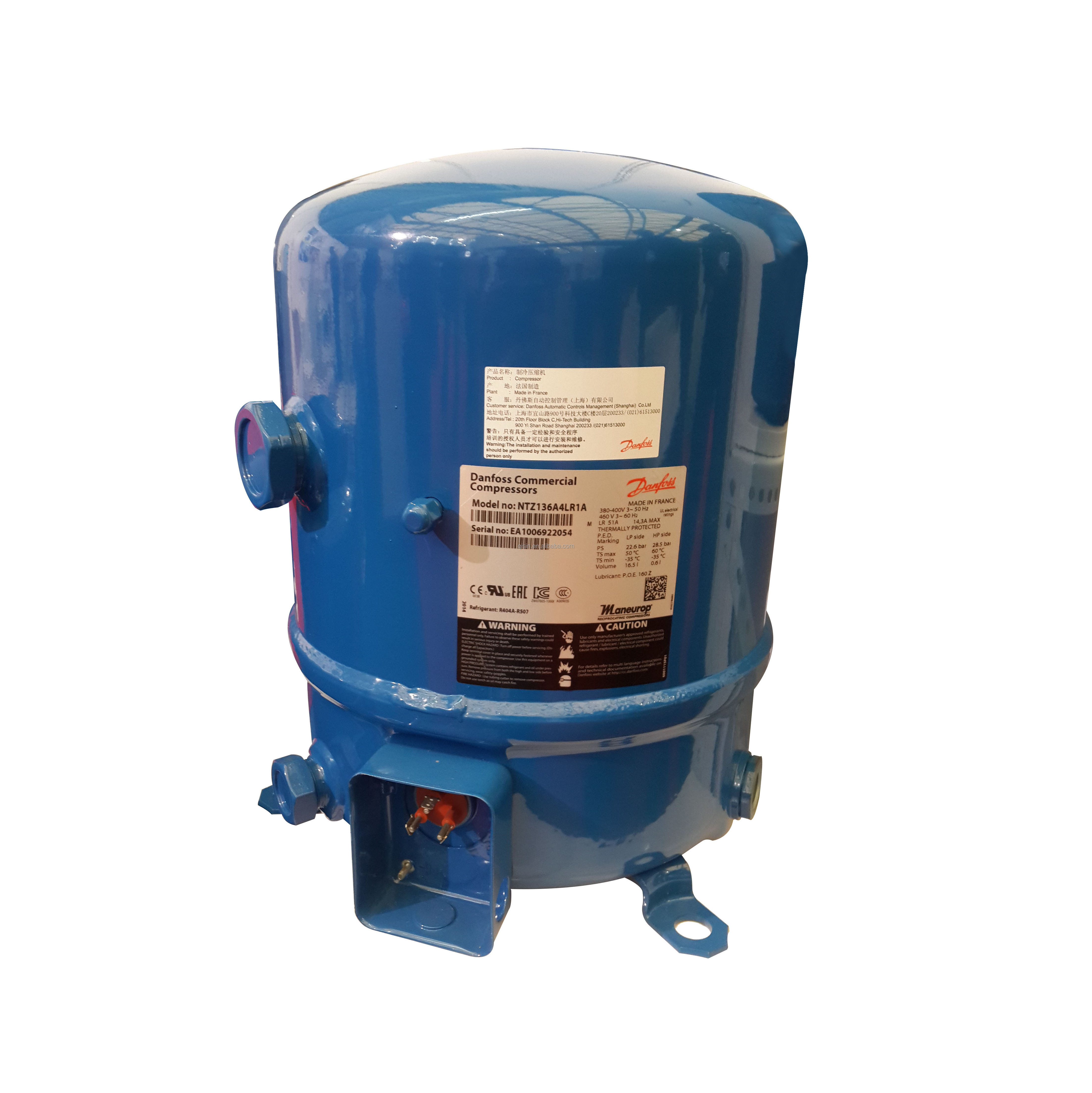 Danfos MT64HM3DVE Compressor Used For Air Energy Heat Pump 5HP Stock Refrigeration Piston Compressor Ac Compressor