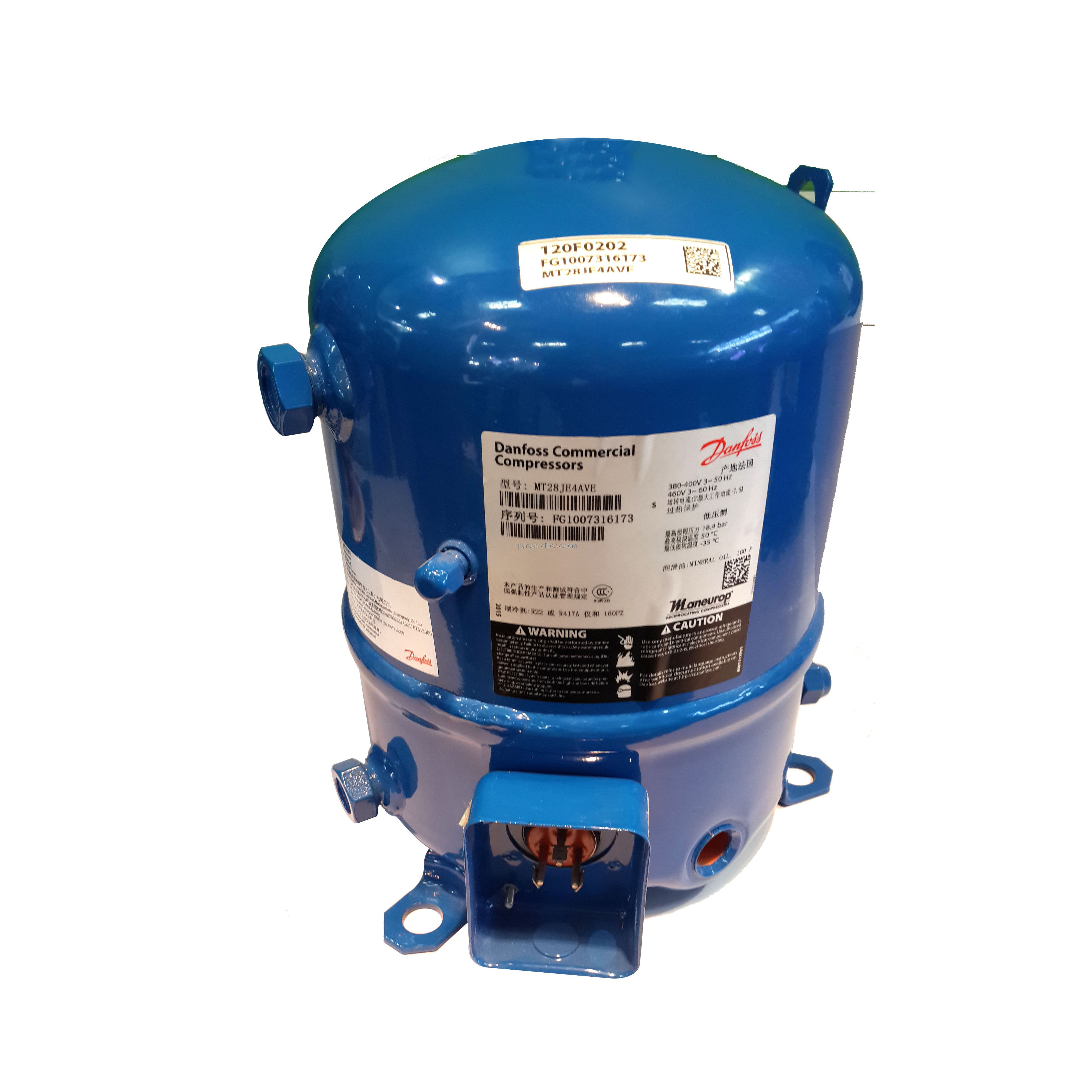 Danfos MT64HM3DVE Compressor Used For Air Energy Heat Pump 5HP Stock Refrigeration Piston Compressor Ac Compressor