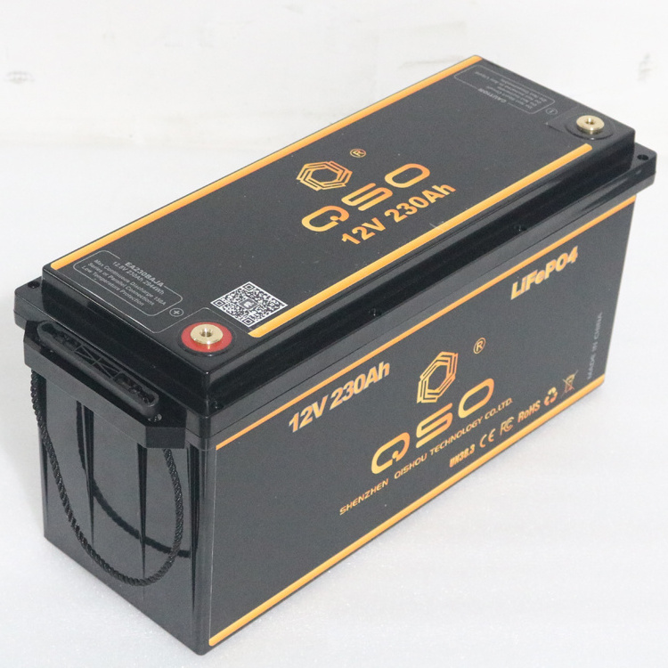 QSO Lifepo4 Battery 12V 100Ah 200Ah 300Ah 400Ah 100 300 200 Ah Deep Cycle 12 V Volt 12.8V Solar 24V 12V Lithium Ion Battery Pack