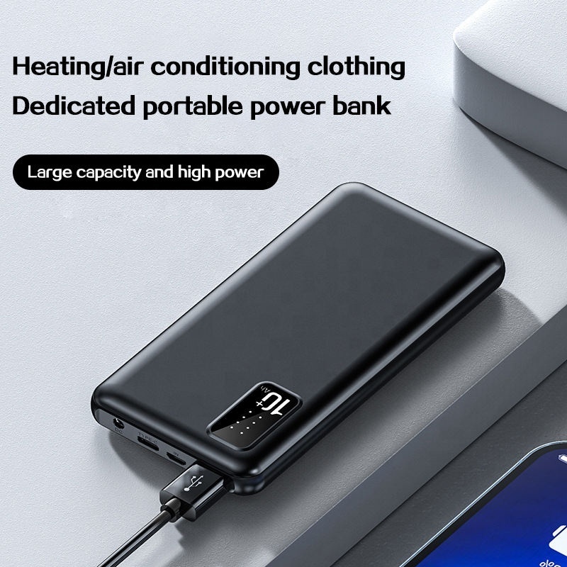 Hot Sale DC 7.4/12V Fan Electric Heating Clothing Power Bank 8000/10000/20000 mah Heating Scarf Power Bank