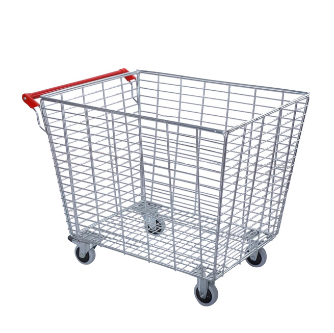 Warehouse Equipment Movable Metal Storage Cages With Wheels