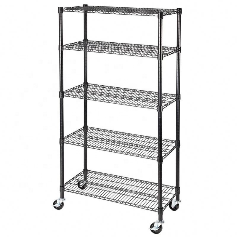 NSF&ISO Factory Certificated Wire Shelving Rack With Wheels shelf kitchen storage rack