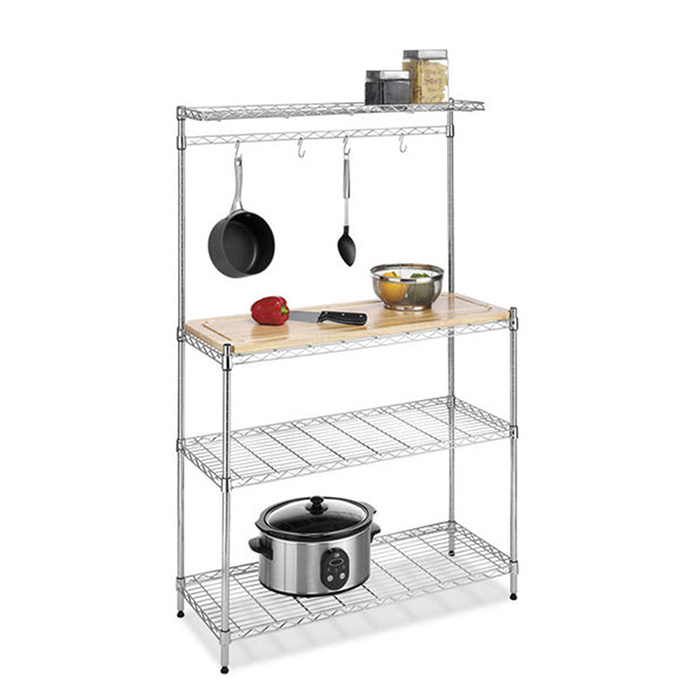 Selling Kitchen Indoor Stainless Steel Wire Dish Rack Metal Storage Rack Adjustable Wire Shelving