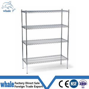 Chrome Commercial 6 Layer Shelf Adjustable Steel Wire Metal Shelving Rack