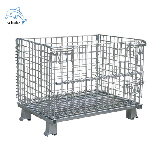 Warehouse Equipment Movable Metal Storage Cages With Wheels