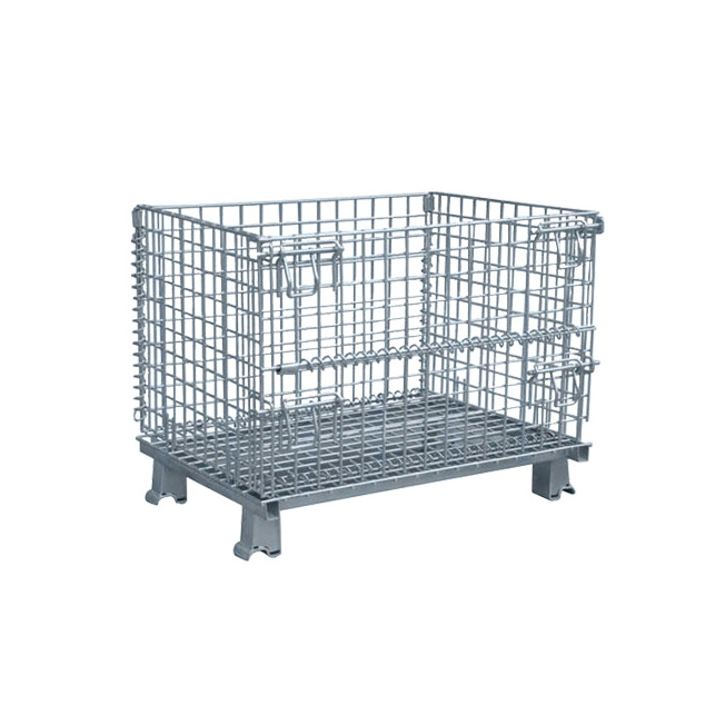 Warehouse Equipment Movable Metal Storage Cages With Wheels