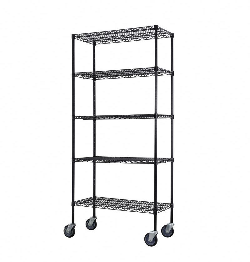 NSF&ISO Factory Certificated Wire Shelving Rack With Wheels shelf kitchen storage rack